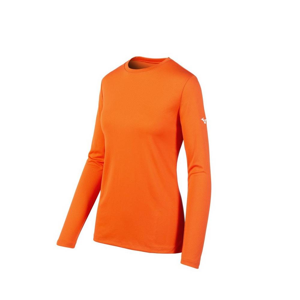 Damske Tričko Mizuno Long Sleeve Oranžové Vypredaj ELJW29831